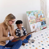 ECR4Kids Streamline Single-Sided Book Display with Storage, Classroom Bookshelf, White Wash ECR4Kids