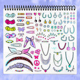 Fashion Angels Make-up & Hair Design Sketch Portfolio (11452) Sketchbook for Beginners, Sketchbook with Stencils and Stickers for Ages 6 and Up Fashion Angels
