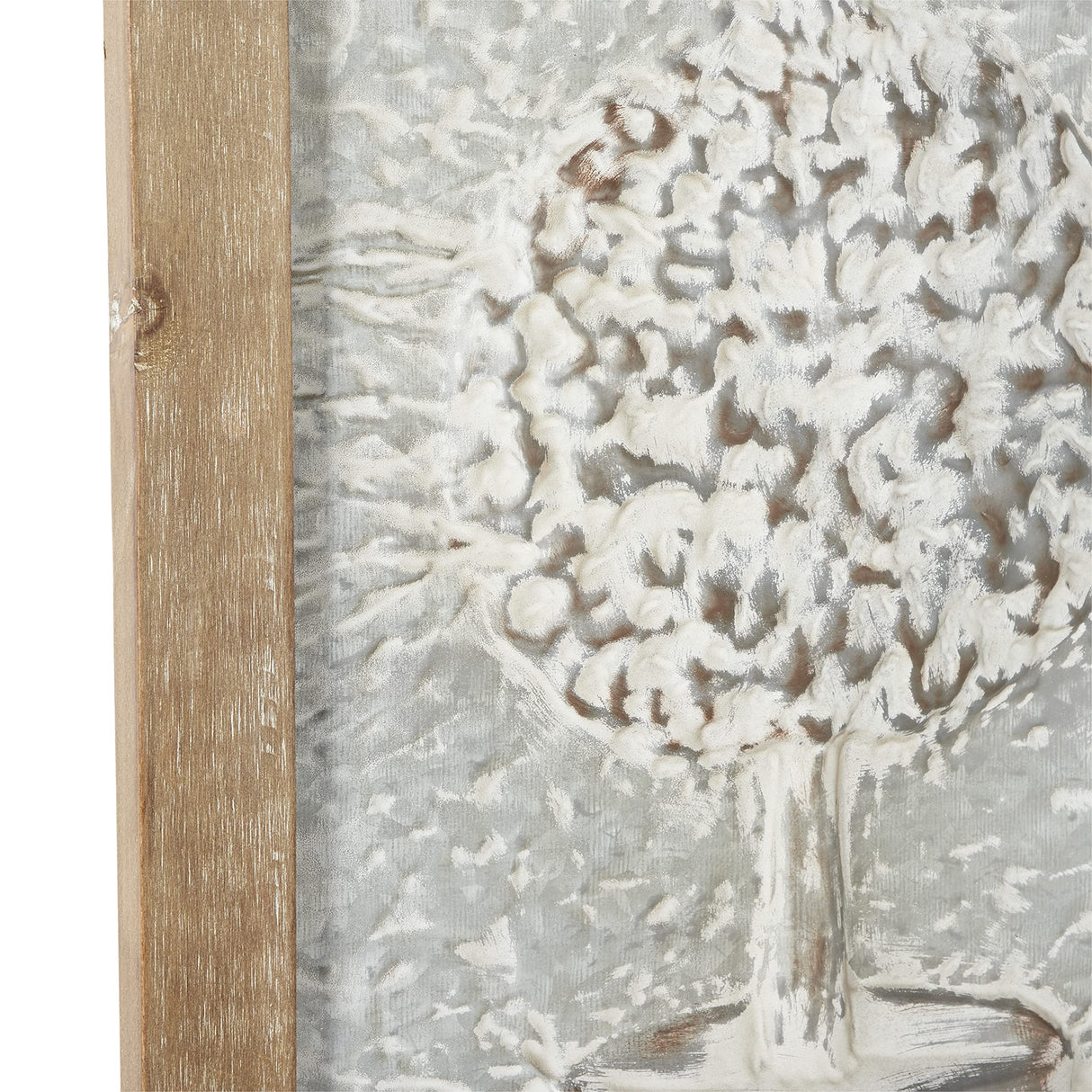 Deco 79 Metal Tree Home Wall Decor Relief Wall Sculpture with Louvered Design, Set of 2 Wall Art 15"W, 52"H, Brown Deco 79