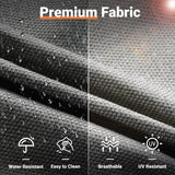 ovios Outdoor 9 Piece Coversation Set with Swivel Rocking Chair,Sectional Patio Furniture Set with All-Weather Wicker Sofa,Modern Outside Couch for Balcony Backyard Pool, Dark Grey ovios