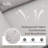 PHI VILLA Outdoor Wicker Egg Chair, Oversized Lounge Chair with Cushion, Large Brown Basket Rattan Chair for Patio, Porch, Garden, Balcony, Indoor PHI VILLA