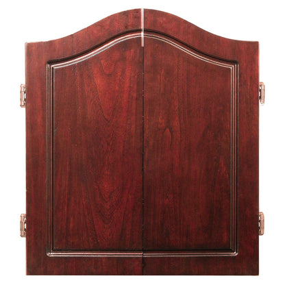 Centerpoint Bristle Dartboard and Solid Wood Cabinet - Dark Cherry Finish - WoodArtSupply