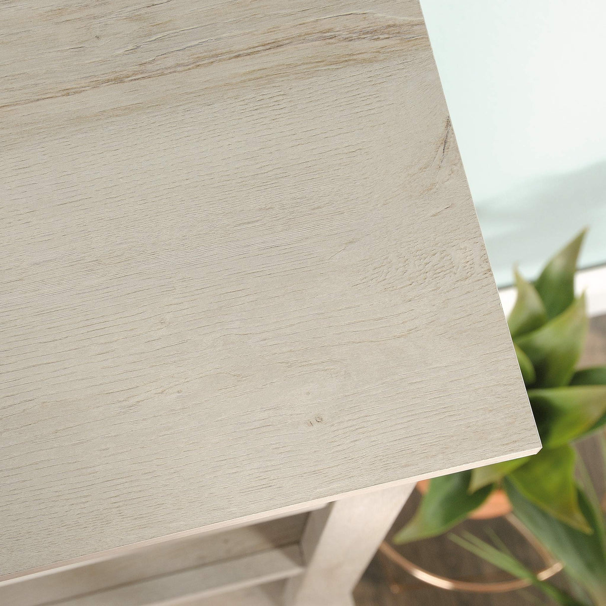 Sauder Miscellaneous Storage Bookcase with Doors, Adjustable Shelves, 5 Shelf Bookcase - Chalked Chestnut Finish Sauder