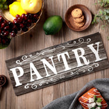 Pantry Sign Pantry Wall Decor Farmhouse Pantry Sign Wooden Rustic Pantry Sign Retro Pantry Hanging Sign Wooden Art Printed Decor for Home Pantry Room Holiday Decoration, 16 x 6 Inches (Gray) Jetec