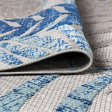 JONATHAN Y Tropics Palm Leaves Indoor Outdoor Area Rug 3X5 Gray/Blue, Boho for Backyard, Patio, Porch, Easy-Cleaning, High Traffic, Pet-Friendly, Non-Shedding (AMC100A-3) JONATHAN Y