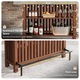 Tribesigns 63-Inch Large Home Bar Unit, 2-Tier Kitchen Island Mini Bar Height Pub Table with Footrest, Modern Coffee Bar Cabinet for Dining Room, Bistro, Living Room Tribesigns
