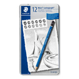 STAEDTLER Lumograph Graphite Drawing & Sketching Pencils, Soft Set of 12 Degrees (100G12S) STAEDTLER