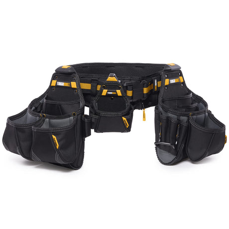 ToughBuilt - 4-piece Contractor Tool Belt Set - Heavy Duty and Durable - 3 Cliptech Pouches and padded Toolbelt - (TB-CT-101-4P) ToughBuilt
