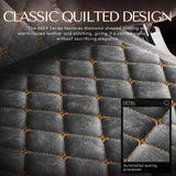 Dowinx Gaming Office, PC with Massage Lumbar Support, Vintage Style PU Leather High Back Adjustable Swivel Task Chair with Footrest (Light Grey) Dowinx