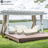 LSongSKY Patio Wicker Side Table Cover,Waterproof Square Patio Small Side Table Cover,Suitable for 3-Piece Outdoor Wicker Patio Bistro Set Side Table,22W x 22D x 18H inch. LSongSKY