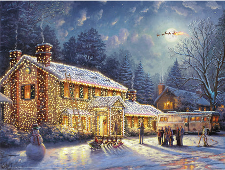 Ceaco - Thomas Kinkade - Holiday Movies - National Lampoons Xmas Vacation - 300 Piece Jigsaw Puzzle Ceaco