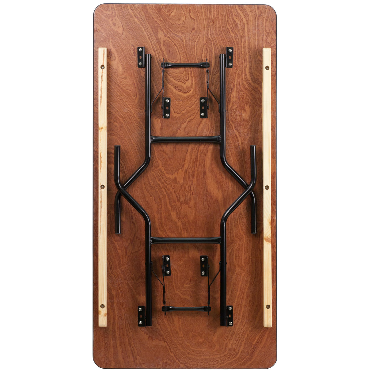 Flash Furniture Gael 5-Foot Rectangular Wood Folding Banquet Table with Clear Coated Finished Top Flash Furniture