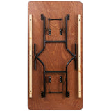 Flash Furniture Gael 5-Foot Rectangular Wood Folding Banquet Table with Clear Coated Finished Top Flash Furniture