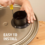 Peachtree Woodworking Supply 4-Inch Cyclone Dust Collection Elbows and Couplers Separator Kit for Woodworking Debris Containers, Buckets and Barrels Peachtree Woodworking Supply