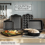Country Kitchen Nonstick Stackable Bakeware Set - Durable, Easy Release Baking Set, Black, 10 Pcs Country Kitchen