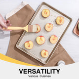 HONGBAKE 2 Pack Half Sheet Baking Pans,Non Stick Baking Sheet for Oven, 57% Thicker Carbon Steel Cookie Sheets for baking, 17.5" x 12" Cookie Trays HONGBAKE