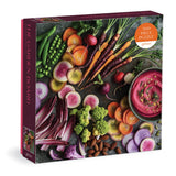 Galison The Garden Board – 500 Piece Puzzle Fun and Challenging Activity with Bright and Bold Artwork of Fresh Garden Vegetables for Adults and Families Galison