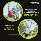 Trelines Ninja Warrior Obstacle Course for Kids, Most Attractive Lines and Gear for Backyard - 8 Ninja Obstacles - Monkey Bars, Gym Rings, Tree Rings, Fists. Great for Girls & Boys 5+ Get Outside Hape