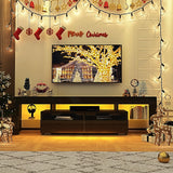 Uspeedy 63in TV Stand for 65/70 inch TV,Modern LED TV Stand for Living Room,Black TV Stand,High Gloss TV Entertainment Center with Storage Drawer,APP RGB Light,TV Console(63in Black) Uspeedy