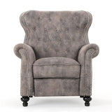 Christopher Knight Home Waldo Tufted Wingback Recliner Chair(Warm Stone). GDFStudio