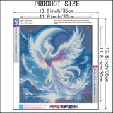 AIBOERL Phoenix Diamond Art Kits for Adults,Animals 5D Diamond Painting Kits for Adults Beginners,DIY Full Round Drill Diamond Dot Painting Gem Art Kits for Adult,Home Wall Decor 14x14Inch AIBOERL