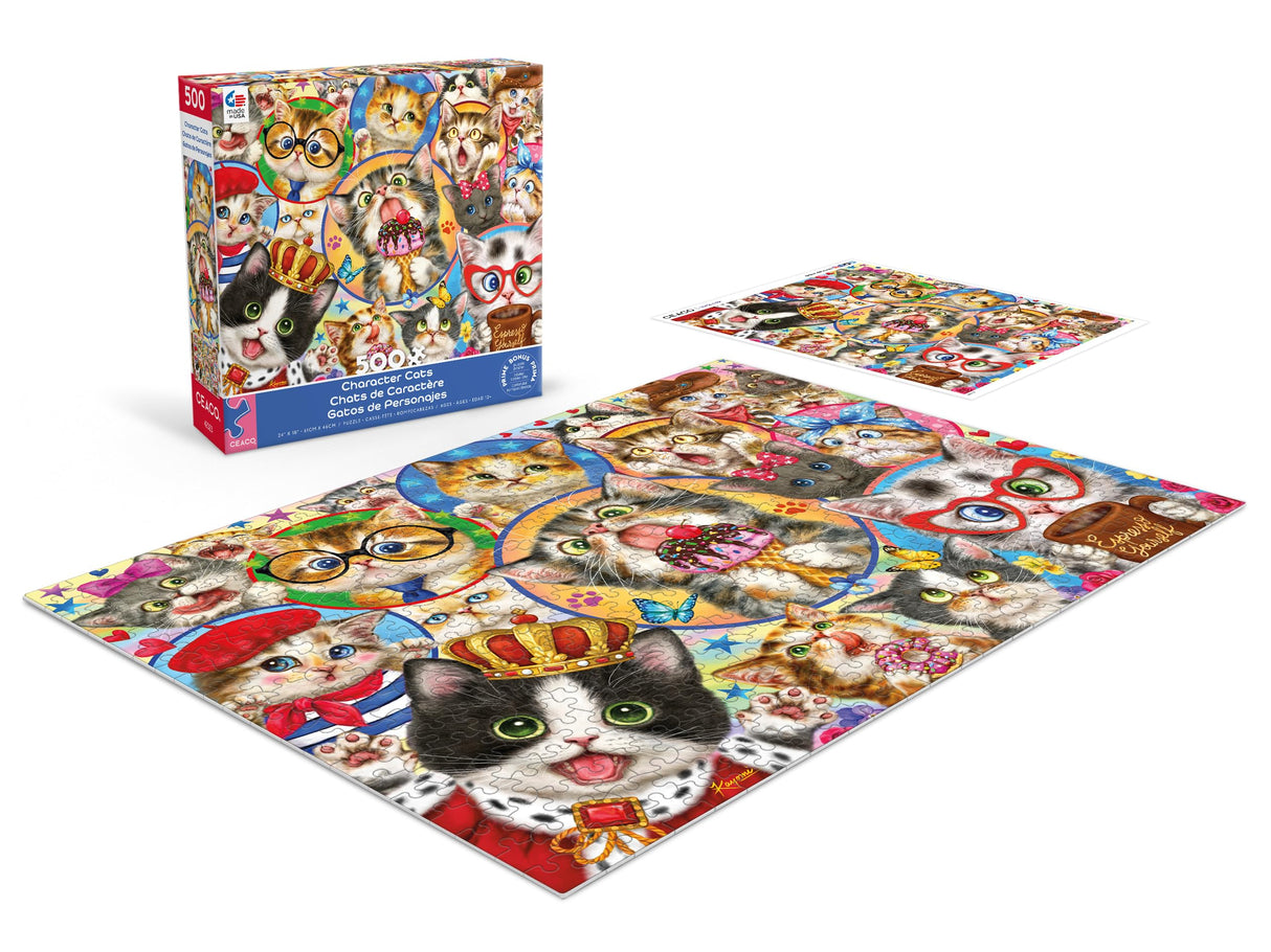 Ceaco - Character Cats - 500 Piece Jigsaw Puzzle Ceaco