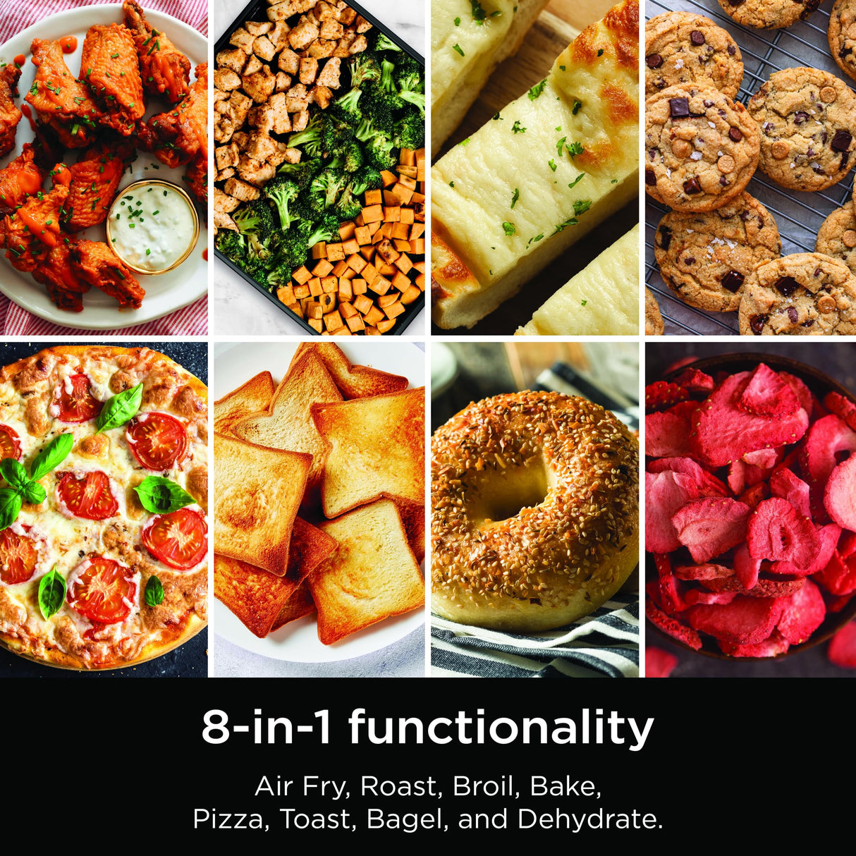 Ninja Flip Toaster Oven&Air Fryer, 8-in-1 Functionality, Flip Up&Away Capability for Storage Space, LargeCapacity, Air Fry Basket, SheetPan, Wire Rack&Removable Crumb Tray, Stainless,1800 watts, SP151 Ninja