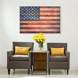 Empire Art Direct American Flag Digital Print on Solid Wood Wall Art, 30" x 45" x 1.5", Ready to Hang Empire Art Direct