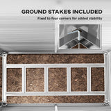 Outsunny 4.6' x 9' Steel Outdoor Storage Shed, Lean to Shed, Metal Tool House with Foundation Kit, Lockable Doors, Gloves and 2 Air Vents for Backyard, Patio, Lawn, Dark Gray Outsunny