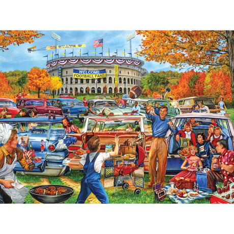 RoseArt - Back to The Past - Tailgating Fun - 1000 Piece Jigsaw Puzzle for Adults RoseArt