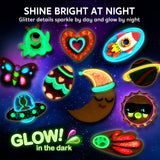 JOYIN 12 Glow in The Dark Wooden Magnets for Kids, Paint Your Own Arts and Crafts Painting Kit, Halloween Crafts Birthday Parties and Family Crafts Gift, Party Favors for Boys Girls Ages 3+ JOYIN