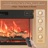 Huuger Fireplace TV Stand with LED Lights for 75 80 Inch TV, 3-Side Glass Fireplace Entertainment Center, 70 Inch Farmhouse TV Stand with 4 Deep Drawers for Living Room, Distressed White Huuger