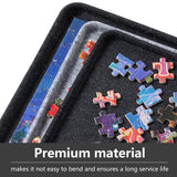 LAVIEVERT Jigsaw Puzzle Board with 6 Sorting Trays, Lightweight Portable Felt Puzzle Mat Puzzle Storage Puzzle Saver for Up to 1000 Pieces - Black LAVIEVERT