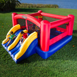 Blast Zone Triple Play Inflatable Combo Bounce House - Massive 16x14 - Blower - Premium Quality - 7 Players - Double Slides Blast Zone