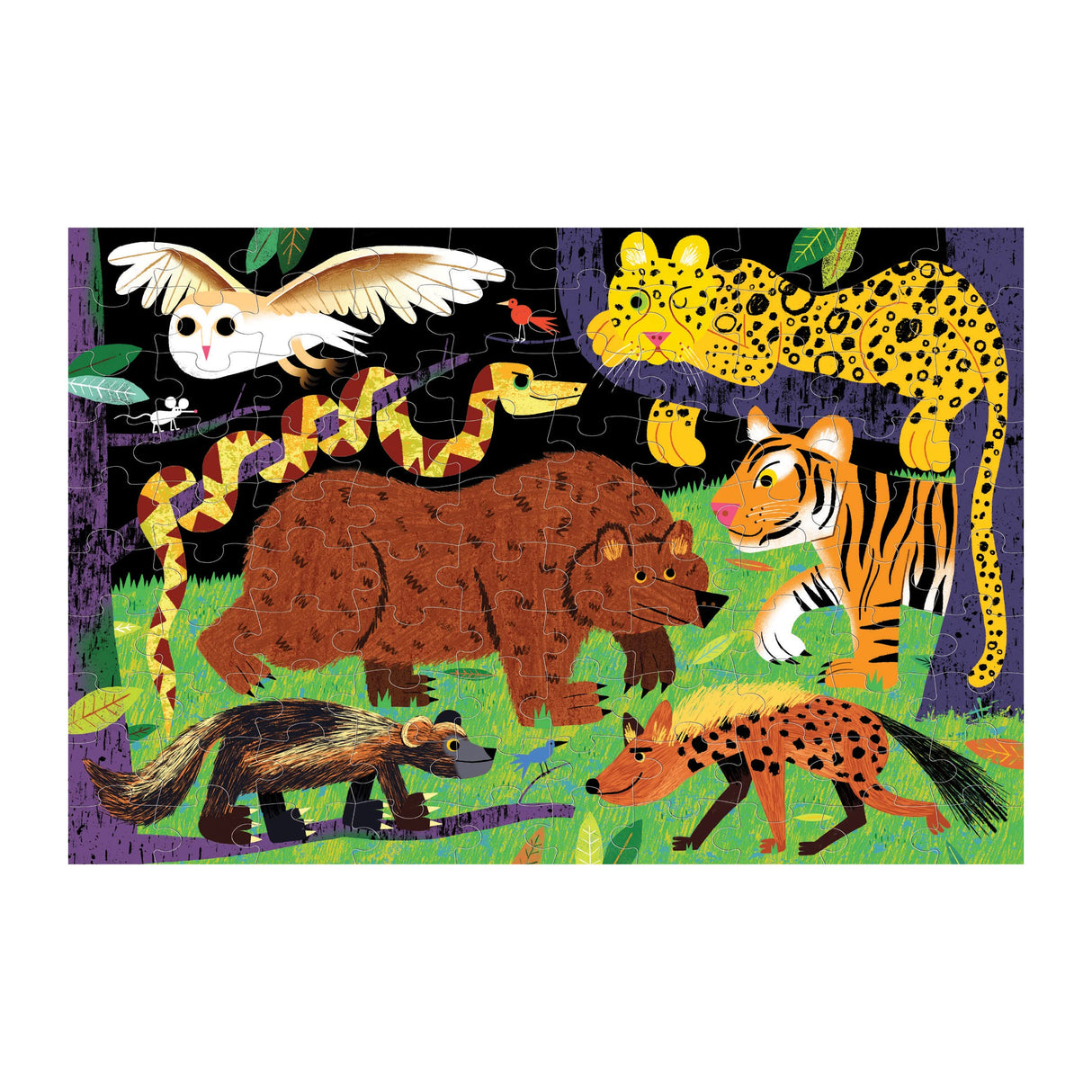 Mudpuppy’s Land Predators 100 Piece Glow in The Dark Puzzle, Includes 100 Glow in The Dark Pieces, Perfect for Ages 5+, Turn Out The Lights and Let The Completed Puzzle Glow! Mudpuppy