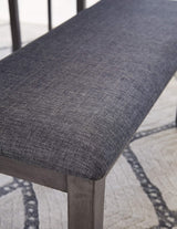 Signature Design by Ashley Bridson Modern 6 Piece Dining Set, Includes Dining Table, 4 Chairs & Bench, Gray Signature Design by Ashley