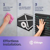 Ekkogo 54-Pack Sound Proof Foam Panels for Walls 12X12X1" Acoustic Panels Wedge Style Sound Panels for Studio and Home Noise Reduction Ekkogo
