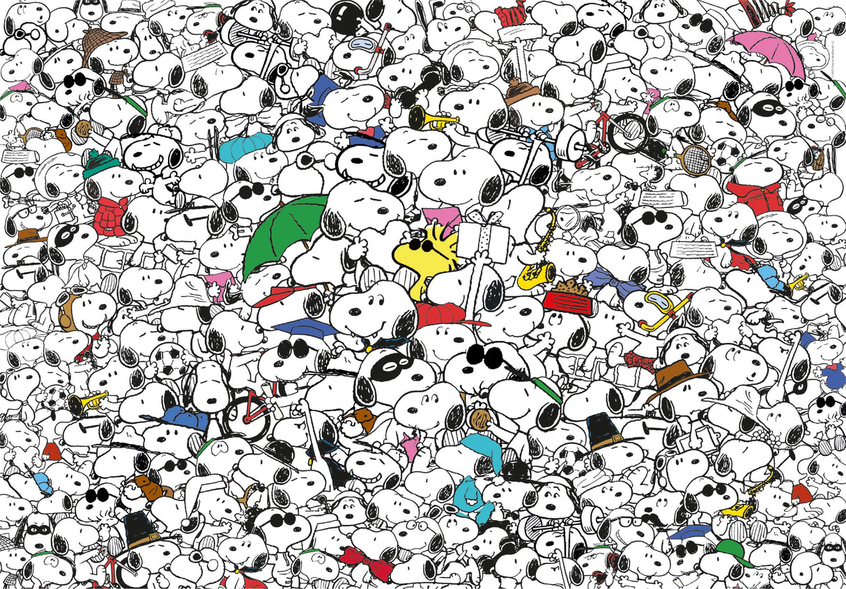 Clementoni - 39804 - Impossible Puzzle Peanuts - Jigsaw Puzzle 1000 Pieces, Jigsaw Puzzle for Adults, Comic Puzzle, Difficult - Made in Italy Clementoni