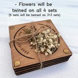 Personalized Coaster Wedding Gifts for Couple Unique Birch Wooden Coasters, Anniversary Gifts, Personalized Wedding Gift, Housewarming Gift, Set of 4, 6, 8, 12, 16 vitawed