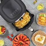 Air Fryer Liners, 200Pcs Square, 8.5 Inch Perforated Parchment Paper Sheets for Baking, HOFHTD Parchment Paper for Air Fryer and Bamboo Steaming Basket (Unbleached) HOFHTD