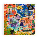 Mudpuppy Welcome to Spooky Town – 500 Piece Family Jigsaw Puzzle Featuring Bold and Spooky Illustrations of A Haunted Town Filled with Goblins Ghouls and Monsters Galison