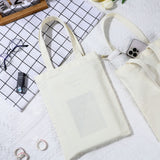 Xuniea 32 Pieces Sublimation Polyester Tote Bags Blanks Bulk 9.8 x 11.8 Inch Reusable Canvas Tote Printable Grocery Bags for Halloween Christmas DIY Gift Xuniea