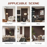 POHARE Wood Slat Wall Panels, 2 Pack 8 x 1 ft Decorative Wood Panels for Wall,Stylish Wall Panels for Interior Wall Decor, Modern Acoustic Wood Wall Panels with Felt Backing, Walnut POHARE