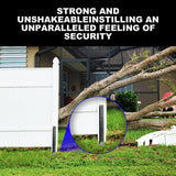 AKINGKONG Thicker Steel Fence Post Repair Kit, Anchors Ground Spikes, Decking Posts, Support Garden Broken 4x4/6x6 Wood Fence Post Stakes (Thicker 11-Gauge, 4 Pack/Black) akingkong