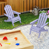 HOLTICO Kids Adirondack Chair, Accent Toddler Adirondack Chair, Folding Adirondack Chair, Outdoor Wooden Kids Fire Pit Lounge Chairs for Yard, Garden, Patio HOLTICO