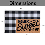 Home Sweet Home Doormat Set, 2-Piece Layered Front Porch Mat Combo, Natural Coir Welcome Mat with Black and White Buffalo Plaid Rug, Farmhouse Outdoor Entryway Decor for Porch, Patio, Home Homydecor