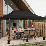 Yaheetech Heavy Duty Pop Up Canopy Tent, 10x20 Commercial Instant Shelter Tent for Wedding, Parties, Adjustable Outdoor Canopy with Wheeled Carry Bag, 6 Sandbags & 10 Stakes, Black Yaheetech