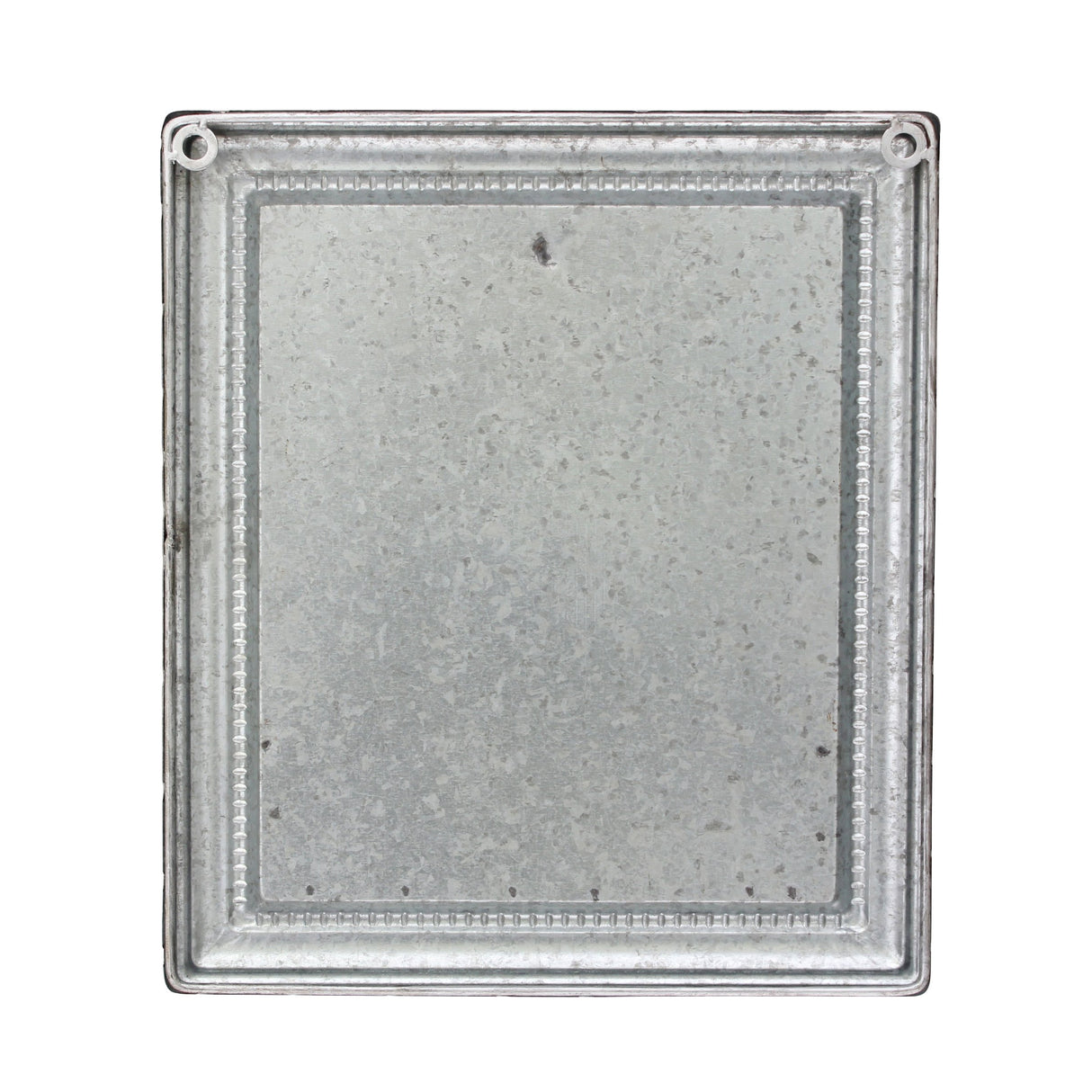 Stonebriar Rustic Galvanized Metal Magnetic Memo Board for Wall with Clip and Wire Basket Stonebriar