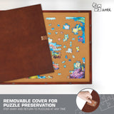 Jumbl Premium 1500-Piece Puzzle Board w/Felt Surface, 6 Removable Sorting Drawers, Interlocking Cover | 27" x 35" Wooden Jigsaw Puzzle Table | Reinforced Hardwood Construction Jumbl