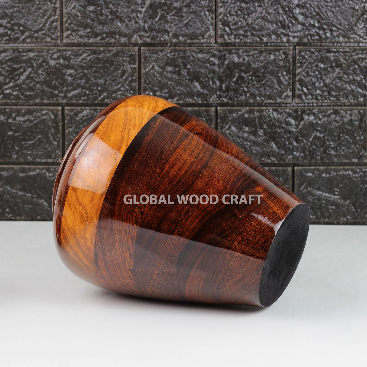 Rosewood Handmade Cremation Urn | Unique Design Turn Wood Adult Ash - Male & Female Ashes | Premium Quality Human Urns | Natural Wood Urn (Large) Generic